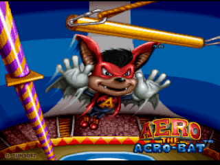 Aero the Acro-Bat title screen for Super Nintendo